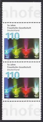 BUND 1999 Michel-Nummer 2038 postfrisch vert.PAAR RÄNDER unten/oben (a)