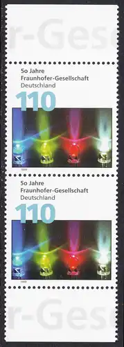 BUND 1999 Michel-Nummer 2038 postfrisch vert.PAAR RÄNDER unten/oben (c)