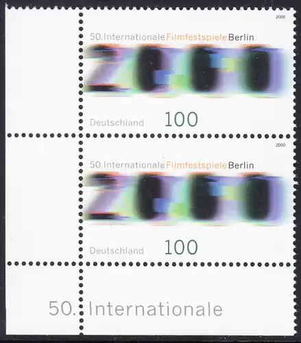 BUND 2000 Michel-Nummer 2102 postfrisch vert.PAAR ECKRAND unten links