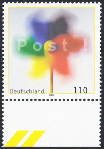 BUND 2000 Michel-Nummer 2106 postfrisch EINZELMARKE RAND unten (b)