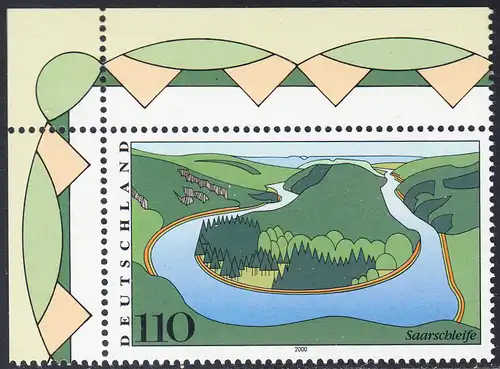 BUND 2000 Michel-Nummer 2133 postfrisch EINZELMARKE ECKRAND oben links