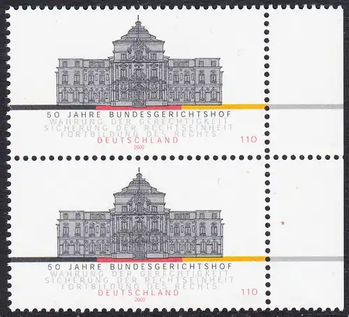 BUND 2000 Michel-Nummer 2137 postfrisch vert.PAAR RÄNDER rechts