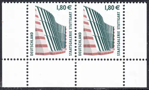 BUND 2003 Michel-Nummer 2313 postfrisch horiz.PAAR ECKRÄNDER unten rechts/links