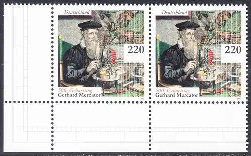 BUND 2012 Michel-Nummer 2918 postfrisch horiz.PAAR ECKRAND unten links