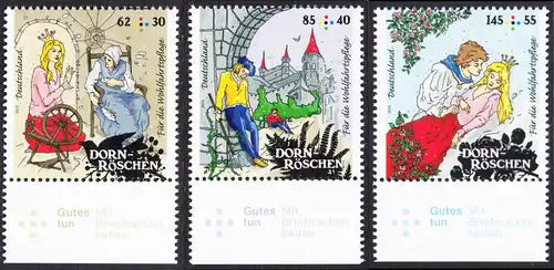 BUND 2015 Michel-Nummer 3132-3134 postfrisch SATZ(3) EINZELMARKEN RÄNDER unten 