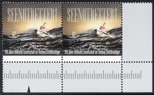BUND 2015 Michel-Nummer 3153 postfrisch horiz.PAAR ECKRAND unten rechts