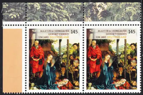BUND 2015 Michel-Nummer 3184 postfrisch horiz.PAAR ECKRAND oben links