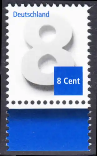 BUND 2015 Michel-Nummer 3188 postfrisch EINZELMARKE RAND unten