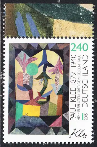 BUND 2015 Michel-Nummer 3195 postfrisch EINZELMARKE RAND oben (b)
