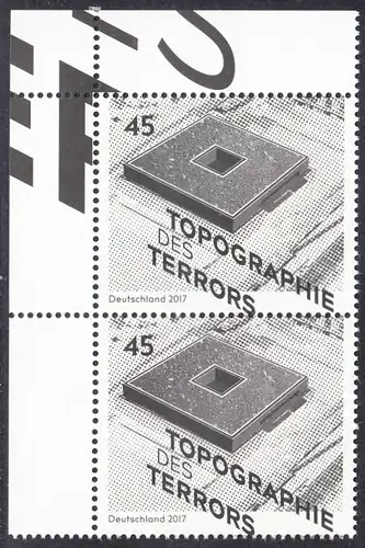 BUND 2017 Michel-Nummer 3276 postfrisch vert.PAAR ECKRAND oben links