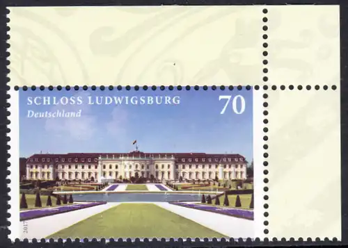 BUND 2017 Michel-Nummer 3285 postfrisch EINZELMARKE ECKRAND oben rechts