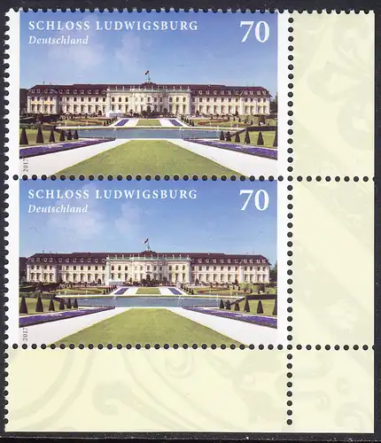 BUND 2017 Michel-Nummer 3285 postfrisch vert.PAAR ECKRAND unten rechts