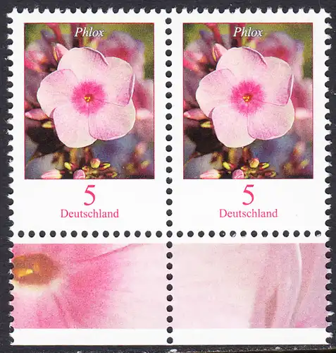 BUND 2017 Michel-Nummer 3296 postfrisch horiz.PAAR RÄNDER unten