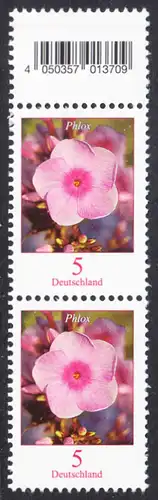 BUND 2017 Michel-Nummer 3296 postfrisch vert.PAAR RAND oben m/ EAN (Rollenmarken)