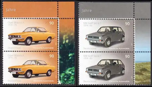 BUND 2017 Michel-Nummer 3297-3298 postfrisch SATZ(2) vert.PAARE RÄNDER oben rechts