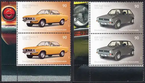 BUND 2017 Michel-Nummer 3297-3298 postfrisch SATZ(2) vert.PAARE RÄNDER unten links