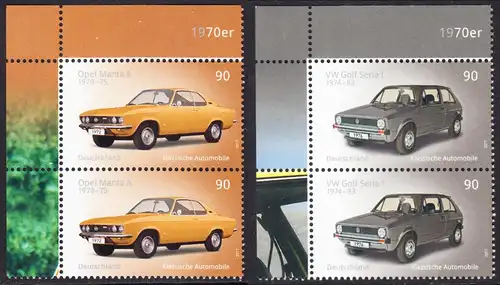 BUND 2017 Michel-Nummer 3297-3298 postfrisch SATZ(2) vert.PAARE RÄNDER oben links