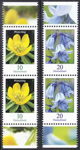 BUND 2017 Michel-Nummer 3314-3315 postfrisch SATZ(2) vert.PAARE RÄNDER oben/unten (b)