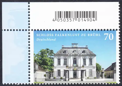 BUND 2018 Michel-Nummer 3354 postfrisch EINZELMARKE ECKRAND oben links