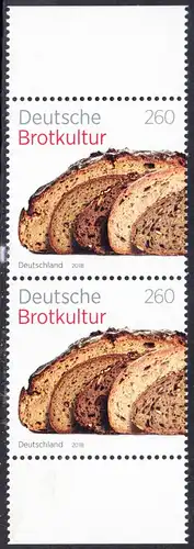 BUND 2018 Michel-Nummer 3355 postfrisch vert.PAAR RÄNDER unten/oben 