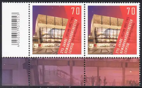 BUND 2018 Michel-Nummer 3385 postfrisch horiz.PAAR ECKRAND unten links