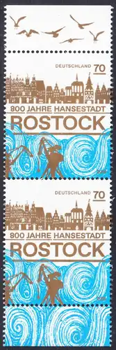 BUND 2018 Michel-Nummer 3395 postfrisch vert.PAAR RÄNDER oben/unten (b)