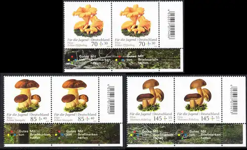 BUND 2018 Michel-Nummer 3407-3409 postfrisch SATZ(3) horiz.PAAR ECKRÄNDER unten rechts