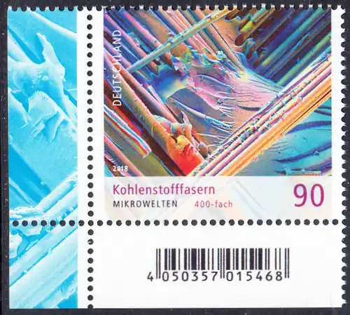 BUND 2018 Michel-Nummer 3413 postfrisch EINZELMARKE ECKRAND unten links