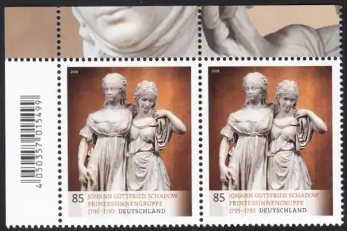 BUND 2018 Michel-Nummer 3416 postfrisch horiz.PAAR ECKRAND oben links