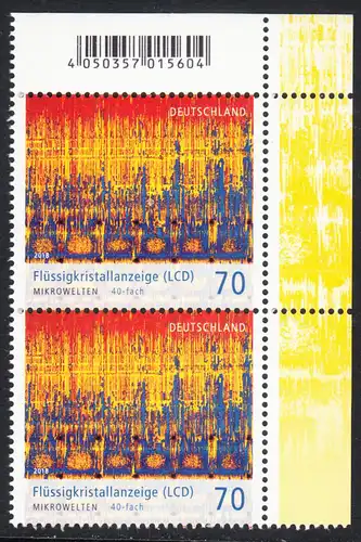 BUND 2018 Michel-Nummer 3427 postfrisch vert.PAAR ECKRAND oben rechts