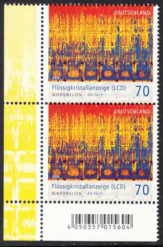 BUND 2018 Michel-Nummer 3427 postfrisch vert.PAAR ECKRAND unten links