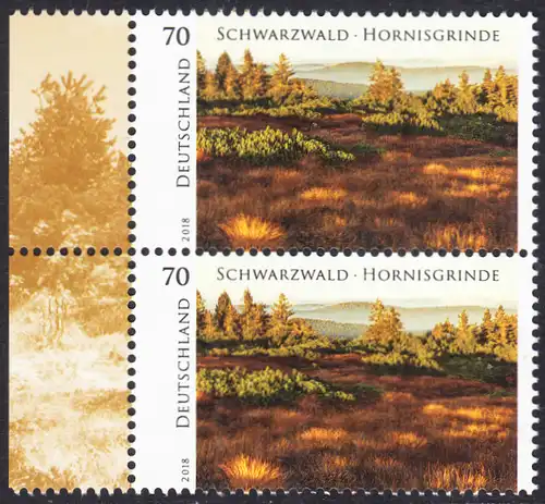 BUND 2018 Michel-Nummer 3428 postfrisch vert.PAAR RÄNDER links (b)