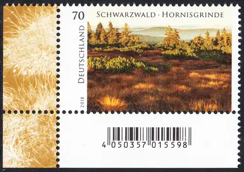 BUND 2018 Michel-Nummer 3428 postfrisch EINZELMARKE ECKRAND unten links