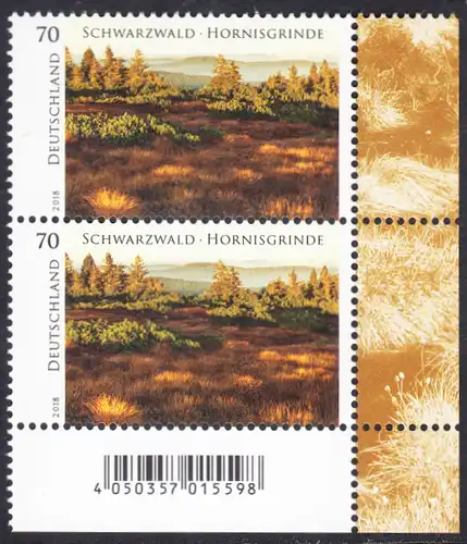 BUND 2018 Michel-Nummer 3428 postfrisch vert.PAAR ECKRAND unten rechts