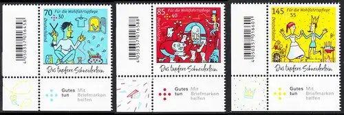 BUND 2019 Michel-Nummer 3438-3440 postfrisch SATZ(3) EINZELMARKEN ECKRÄNDER unten links