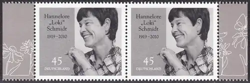 BUND 2019 Michel-Nummer 3448 postfrisch horiz.PAAR RÄNDER rechts/links (b)