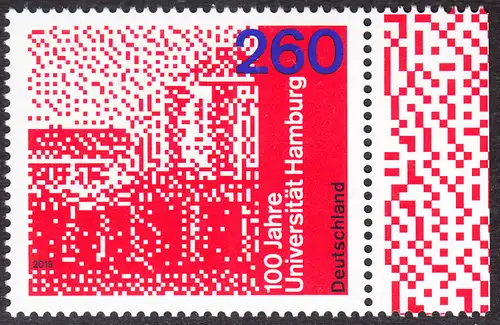 BUND 2019 Michel-Nummer 3449 postfrisch EINZELMARKE RAND rechts (a)