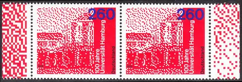 BUND 2019 Michel-Nummer 3449 postfrisch horiz.PAAR RÄNDER rechts/links (b)