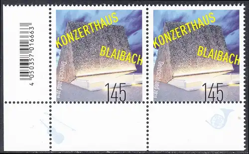 BUND 2019 Michel-Nummer 3451 postfrisch horiz.PAAR ECKRAND unten links