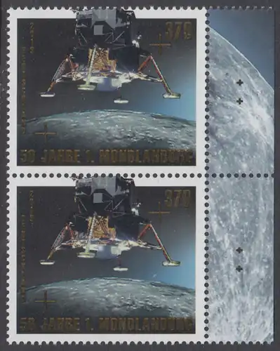 BUND 2019 Michel-Nummer 3479 postfrisch vert.PAAR RÄNDER rechts (b)