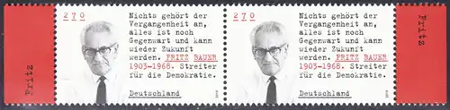 BUND 2019 Michel-Nummer 3502 postfrisch horiz.PAAR RÄND links/rechts
