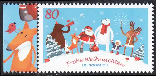 BUND 2019 Michel-Nummer 3504 postfrisch EINZELMARKE RAND links (c)