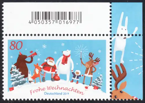 BUND 2019 Michel-Nummer 3504 postfrisch EINZELMARKE ECKRAND oben rechts
