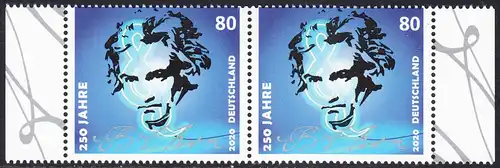 BUND 2020 Michel-Nummer 3513 postfrisch horiz.PAAR RÄNDER rechts/links (b)