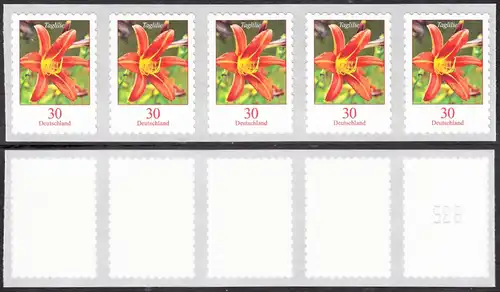 BUND 2020 Michel-Nummer 3516 postfrisch horiz.STRIP(5) (coils) m/ rücks.Nr. (835)