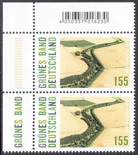 BUND 2020 Michel-Nummer 3529 postfrisch vert.PAAR ECKRAND oben links