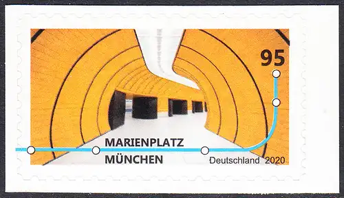 BUND 2020 Michel-Nummer 3541 postfrisch EINZELMARKE (a5) (aus Folioset / selbstklebend)