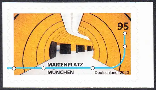 BUND 2020 Michel-Nummer 3541 postfrisch EINZELMARKE (a6) (aus Folioset / selbstklebend)