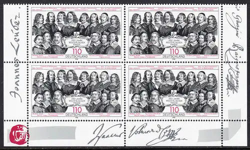 BUND 1998 Michel-Nummer 1979 postfrisch BLOCK ECKRÄNDER unten rechts/unten links