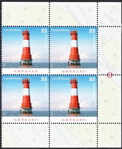 BUND 2011 Michel-Nummer 2878 postfrisch BLOCK ECKRÄNDER oben/unten rechts